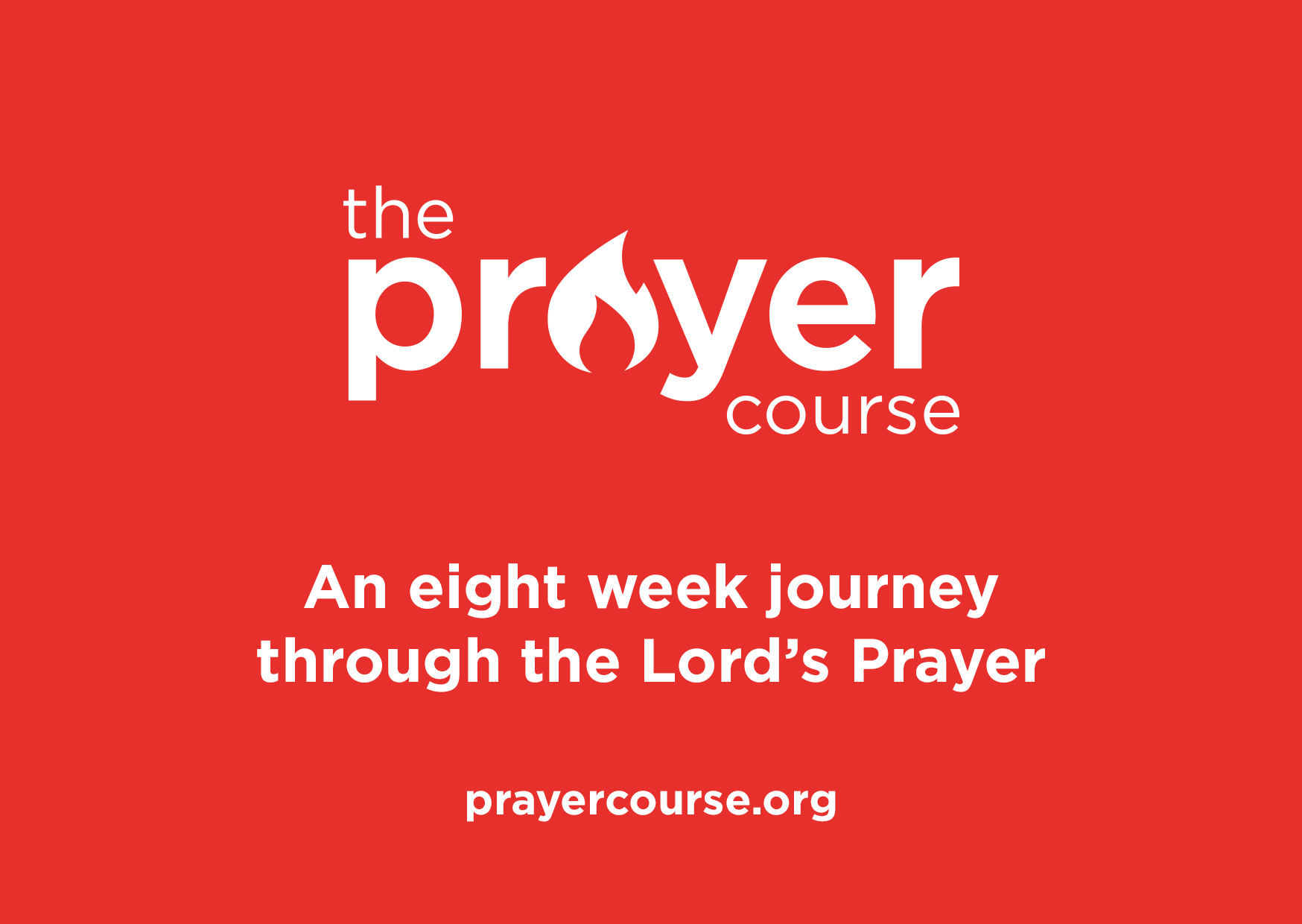 The Prayer Course logo on red